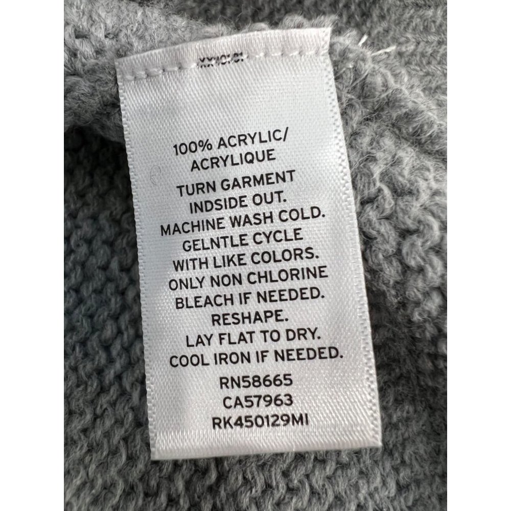 NWT Abound Size L Grey Heather Cable Knit Crew Neck Pullover Sweater - Picture 12 of 12